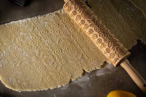 15.25" Embossed Rolling Pin, Spring/Summer Design