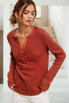 relaxed fit button-front top