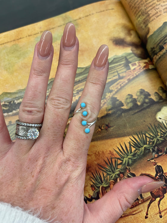 Cuatro Dainty Turquoise Ring