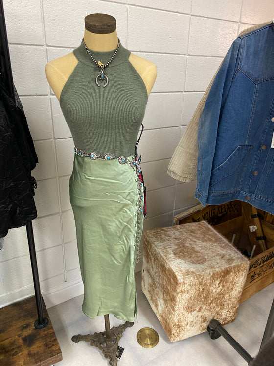 Silky Asymmetrical Skirt
