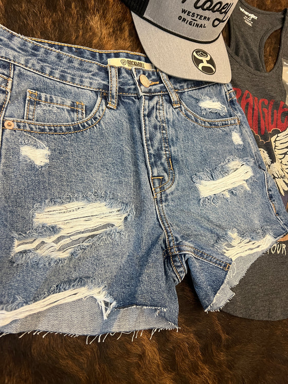 Rock & Roll Ripped Shorts