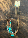 Boho Leather & Turquoise Necklace