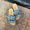 Western Buckle Slides Sandals