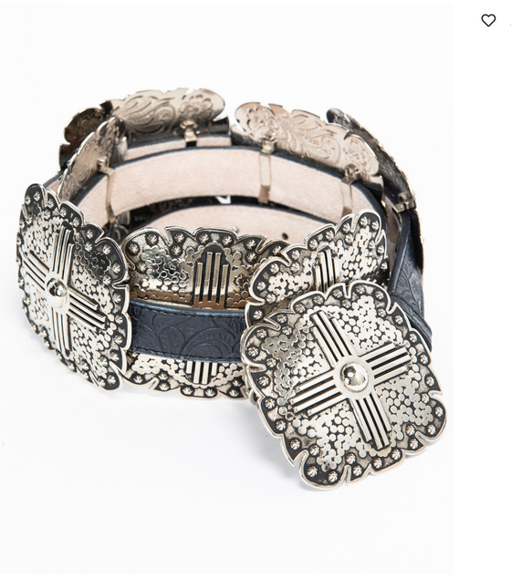Black Zia Concho Belt