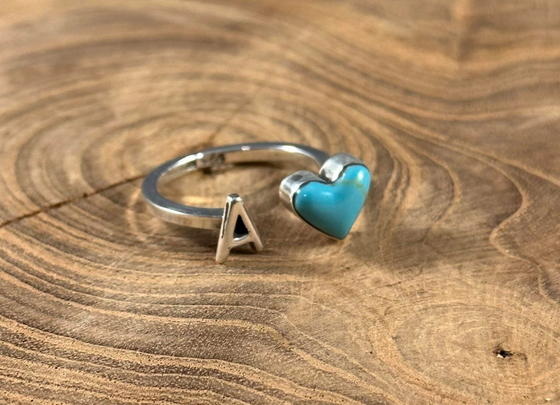 Initial Turquoise Rings