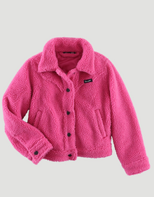  GIRL'S ALLOVER SHERPA WESTERN SNAP JACKET IN PINK