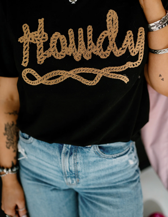 Howdy Textured Graphic Tee