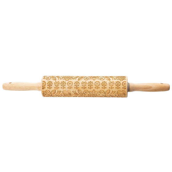 15.25" Embossed Rolling Pin, Spring/Summer Design
