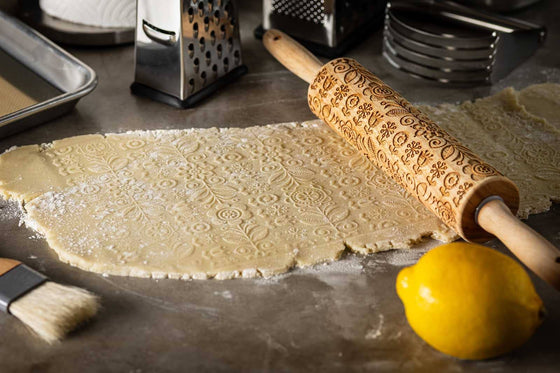 15.25" Embossed Rolling Pin, Spring/Summer Design