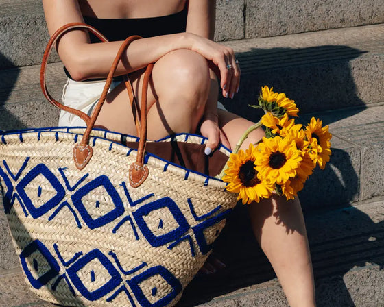 SUMMER 2024 French Market Basket, Beach Basket Bag