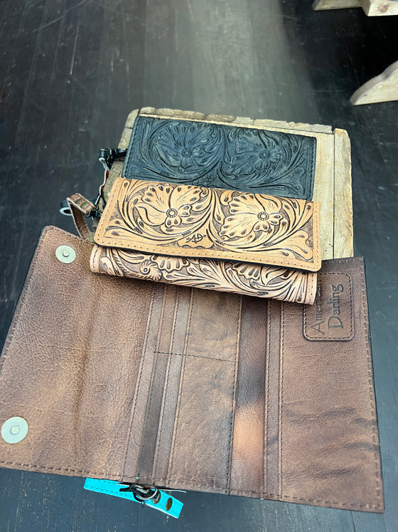 Tooled Leather Wallet