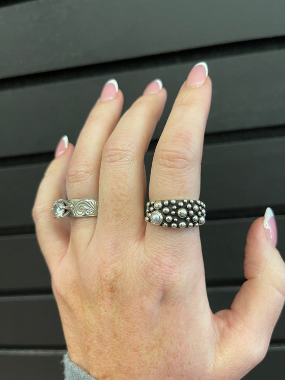 Meredith Silver & Pearl Ring
