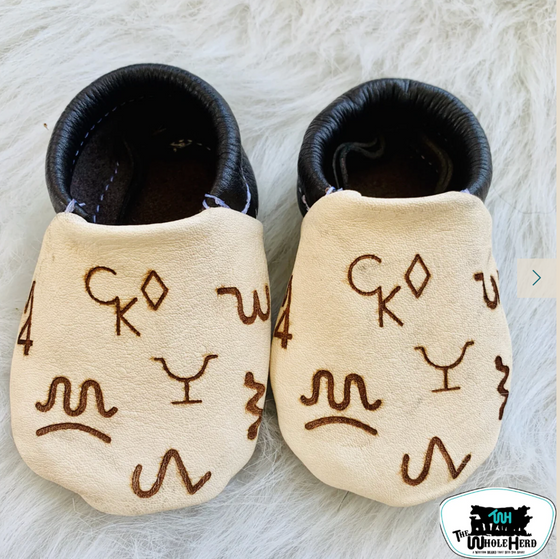 Baby Branded Moccasins