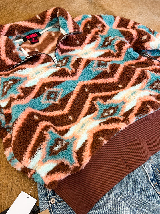 Lindsey Aztec Sherpa Pullover